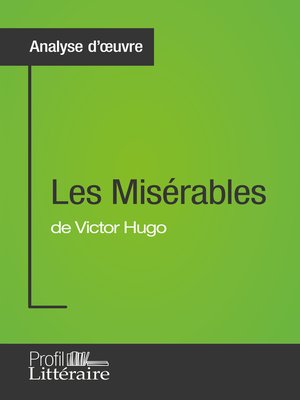 cover image of Les Misérables de Victor Hugo (Analyse approfondie)
